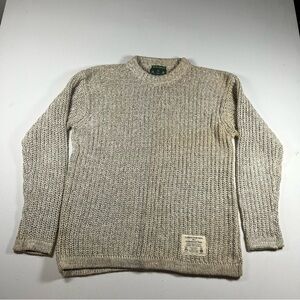 VTG Cassini Adirondack Mens M Big Sweater Chunky Fisherman Cotton Ramie Blend
